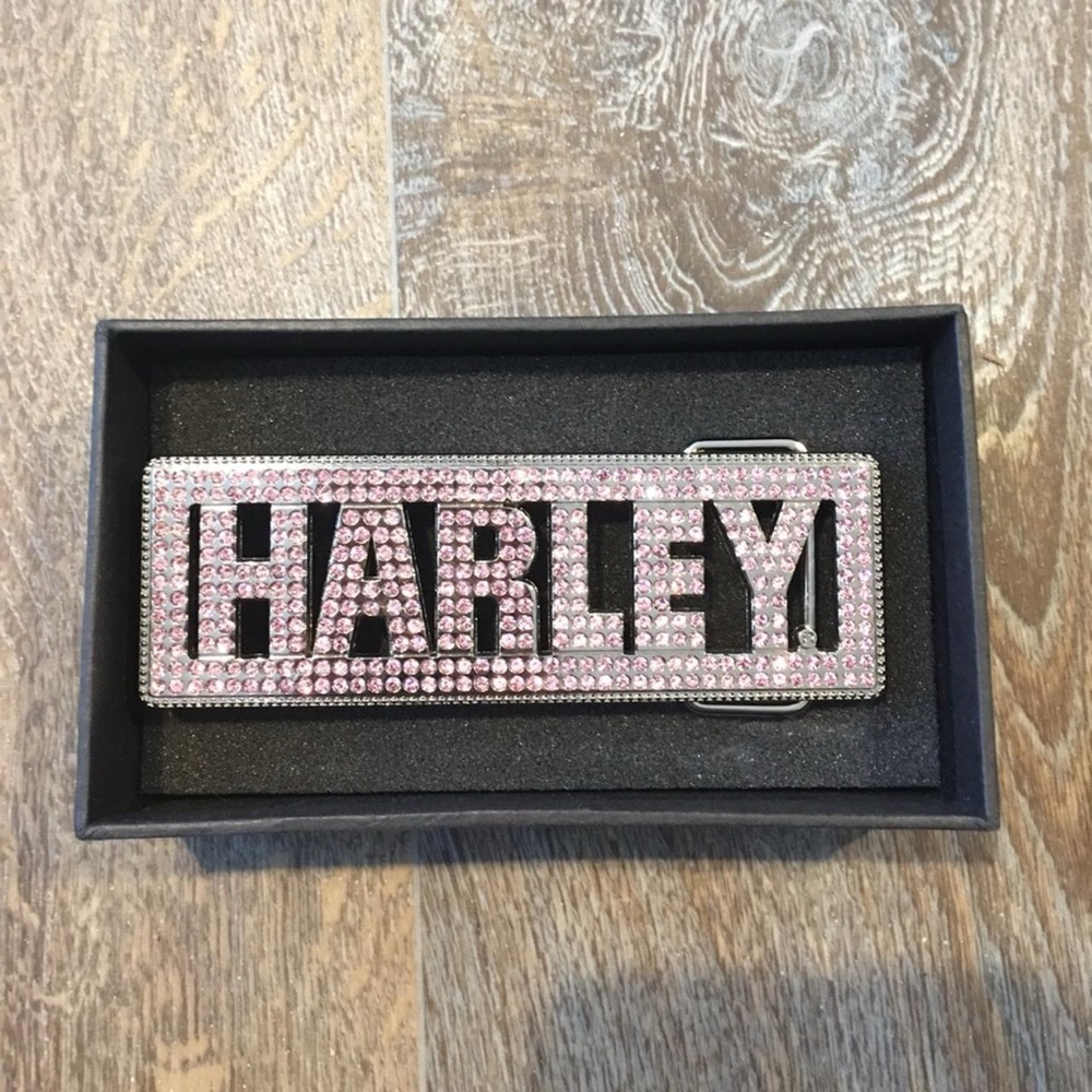 Harley Davidson Rhinestone Belt Buckle